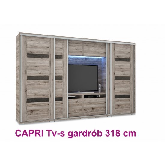 Capri Tv-s gardrób 318 cm