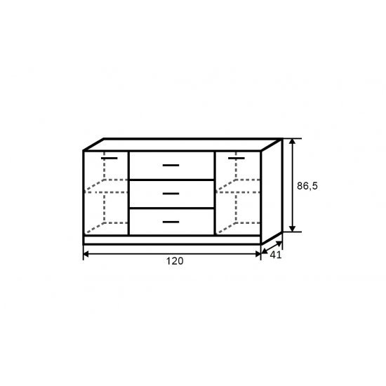 Léda komód 120 cm