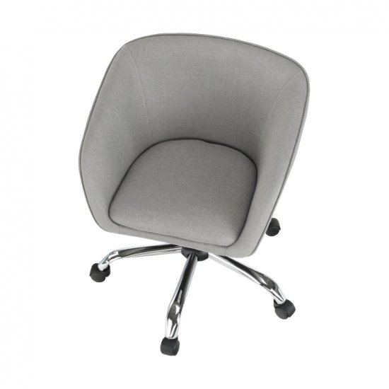 LENER Irodai szék, szürkésbarna anyag/fém