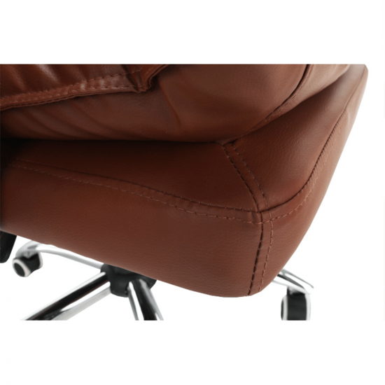 DRAKE Irodai szék lábtartóval, textilbőr barna