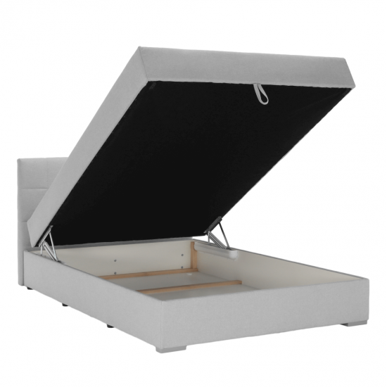 FERATA Boxspring típusú ágy 120x200, világosszürke KOMFORT