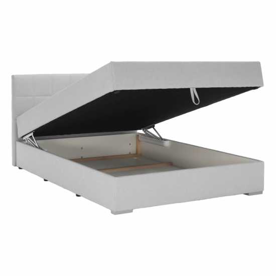 FERATA Boxspring típusú ágy 120x200, világosszürke KOMFORT