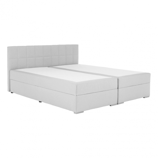 FERATA Boxspring típusú ágy 180x200, világosszürke KOMFORT