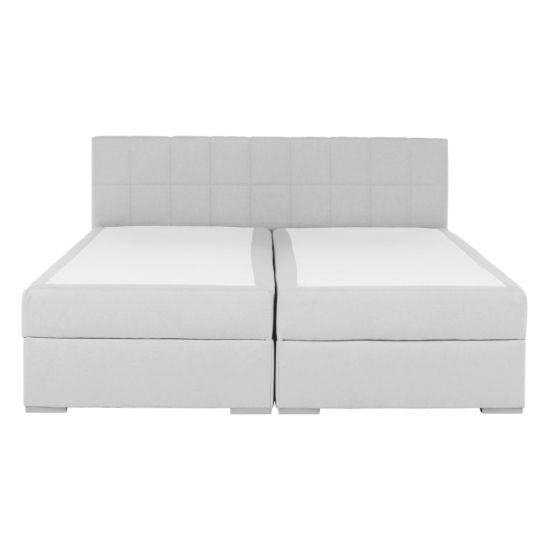 FERATA Boxspring típusú ágy 180x200, világosszürke KOMFORT