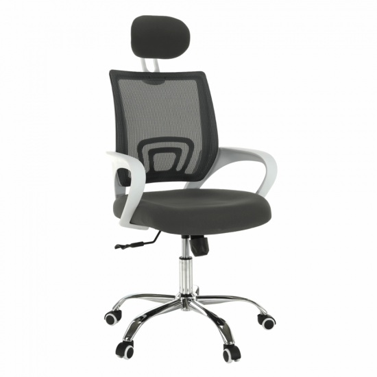 SANAZ Irodai szék, szürke/fehér TYP 1