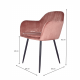 ZIRKON Dizájnos fotel, rózsaszínes barna Velvet anyag