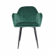 ZIRKON Dizájnos fotel, smaragd Velvet anyag