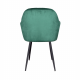 ZIRKON Dizájnos fotel, smaragd Velvet anyag