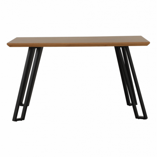 PEDAL Étkezőasztal, tölgy/fekete, 140x83 cm