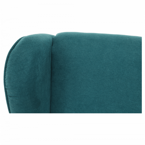 BREDLY Kényelmes fotel, türkíz/bükk