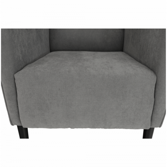 BREDLY Kényelmes fotel, szürke/fekete