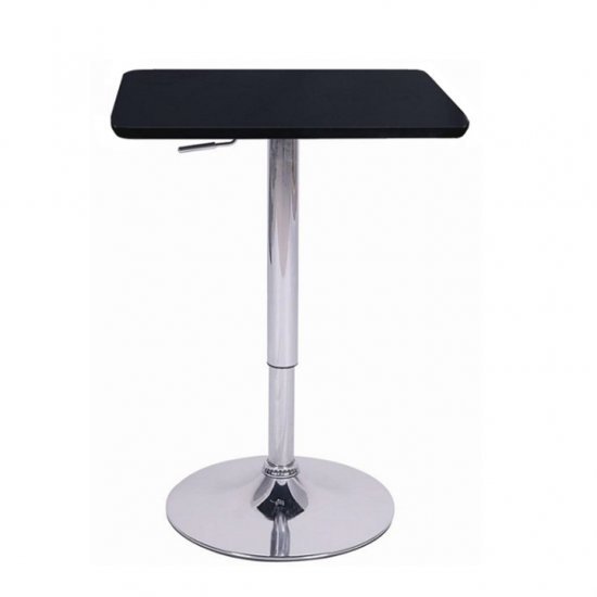 FLORIAN Magasság állítható bárasztal, fekete, 57x84-110 cm