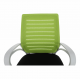 OZELA Irodai szék, zöld/fekete/fehér/króm