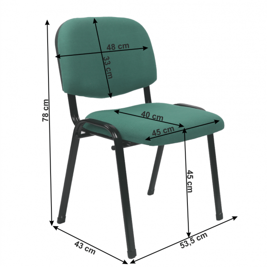 ISO Irodai szék, zöld  2 NEW