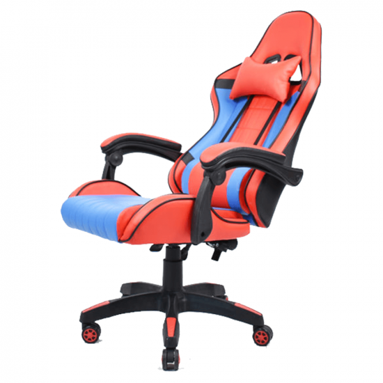 SPIDEX Irodai/gamer szék, kék/piros