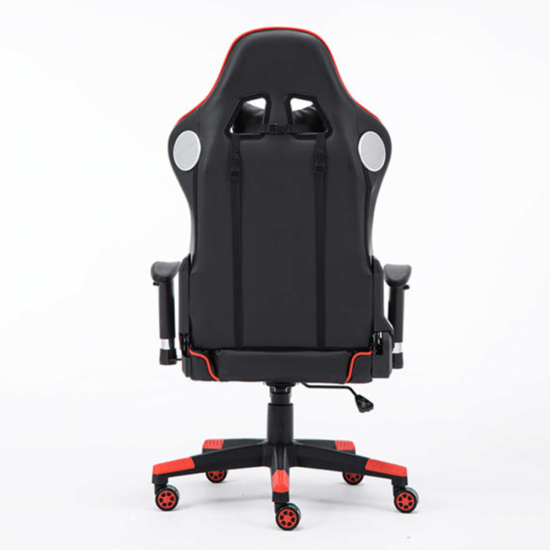 CARPI Irodai/gamer szék Bluetooth hangszórókkal, fekete/piros