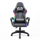 MAFIRO Irodai/gamer szék RGB LED háttérvilágítással, fekete