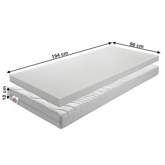 MATRAC Matrac, hab, 194x90 cm, BE ELISSE