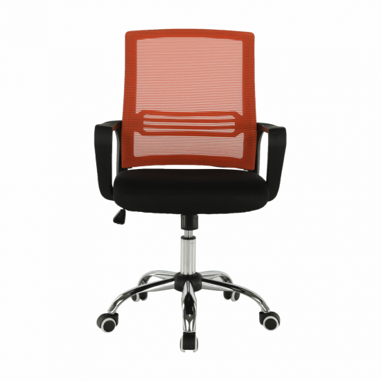 APOLO Irodai szék, hálószövet narancs/szövet fekete NEW