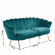 NOBLIN Luxus heverő, 3-as ülés, smaragd Velvet szövet/króm arany, Art-deco stílus NEW
