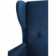 RUFINO Füles fotel, kék/dió 2 NEW