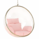 BUBBLE Függő fotel, átlátszó/arany/rózsaszín TYP 1
