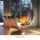 BUBBLE Függő fotel, átlátszó/arany/szürke TYP 1