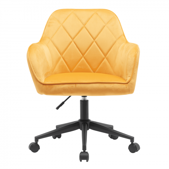 SORILA Irodai szék, Velvet szövet sárga/fekete NEW