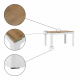 VILGO Kihúzható asztal, fehér/wotan tölgy 135-184x86 cm
