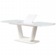 OLAV Kihúzható étkezőasztal, fényes fehér, 160-200x90 cm