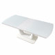 OLAV Kihúzható étkezőasztal, fényes fehér, 160-200x90 cm