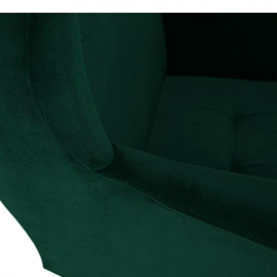 RUFINO Füles fotel, zöld/dió 3 NEW