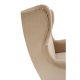 RUFINO Füles fotel, arany-bézs/dió 3 NEW