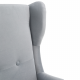 RUFINO Füles fotel, világosszürke/dió 3 NEW