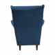 RUFINO Füles fotel, kék/dió 3 NEW
