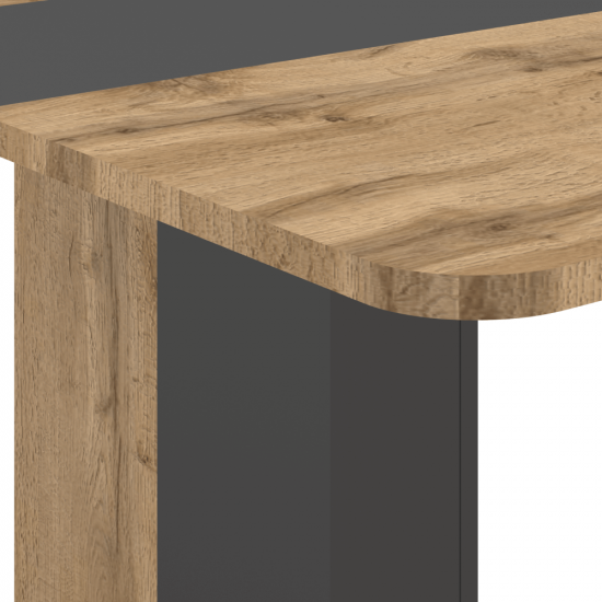 NETOX Kihúzható étkezőasztal, wotan tölgy/antracit, 110-145x68,6 cm