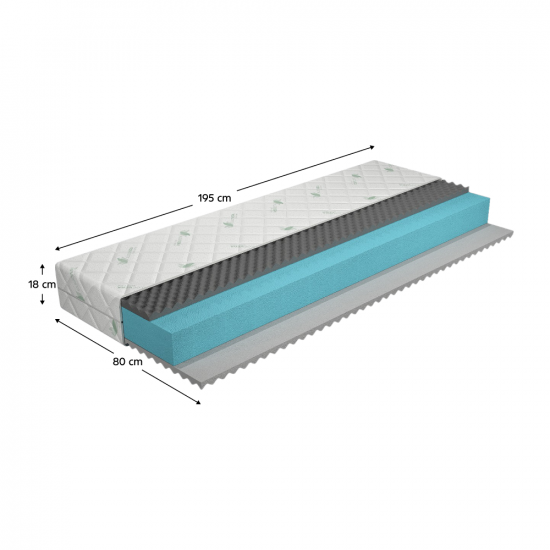 LEJSA Matrac, habszivacs, 80x195