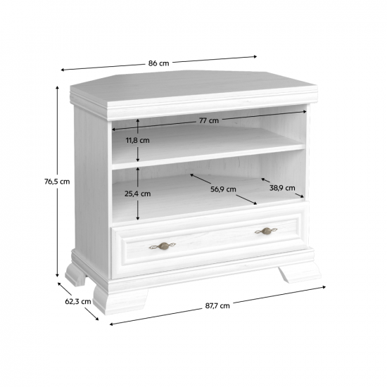 KORA TV szekrény/asztal, sosna andersen KRTN