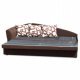 LAOS Széthúzható kanapé, barna, bal, szövet Alova