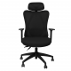 Ergonomikus irodai szék, forgószék, fekete (T15)