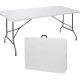 Összecsukható kemping asztal, kerti asztal 152x74x74cm fehér (KL-Z152A)