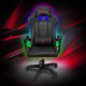 Warrior gamer szék, forgószék fekete RGB világítással (GAMER-BASIC-3-RGB-BLACK)