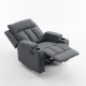 Manuális fekvőfotel, relax fotelágy két pohártartóval, sötétszürke szövet (JNF-MANUAL-FABRIC-DARK GREY) JN-R8005A51